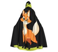 YYHWHJDE Cape à capuche pour adulte Motif renard qui illumine la forêt pour fêtes et costumes