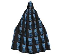 YYHWHJDE Cape à capuche pour adulte motif schtroumpf pour Halloween, cosplay, scène, bal masqué, danse, Comic Con
