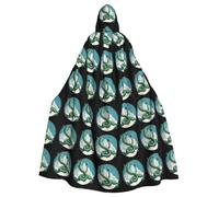 YYHWHJDE Cape à capuche pour adulte motif serpent géant qui garde la montagne sans fermeture éclair, confortable pour les fêtes costumées