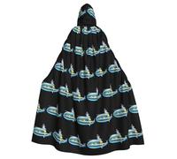 YYHWHJDE Cape à capuche pour adulte Motif sous-marins et vie marine pour diverses fêtes et carnaval
