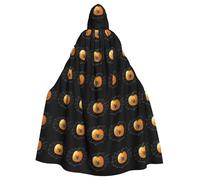 YYHWHJDE Cape à capuche pour adulte motif toile d'araignée citrouille Halloween sans fermeture éclair, confortable pour les fêtes costumées