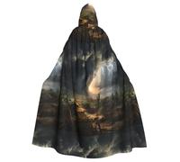 YYHWHJDE Cape à capuche pour adulte Motif tornade terrible pour jeux de rôle, costumes de scène, fêtes Entretien facile