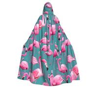 YYHWHJDE Cape à capuche pour adulte Motif un flocage de flamants roses - Très grande cape à capuche sans fermeture éclair