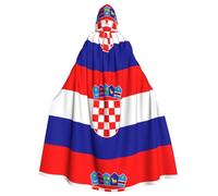 YYHWHJDE Cape à capuche sans fermeture éclair pour adulte Motif drapeau de la République de Croatie