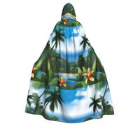 YYHWHJDE Cape à capuche sans fermeture éclair pour adulte Motif écologie tropical Ciel tropical Écologie Halloween Confortable pour les fêtes costumées