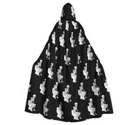 YYHWHJDE Cape à capuche The Thinker on the Toilet Pattern Halloween pour adulte pour diverses fêtes et carnaval