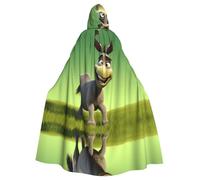 YYHWHJDE Cape longue à capuche pour adulte Motif âne de dessin animé Pour homme et femme