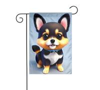 YYHWHJDE Card Love Fancy Puppy Prints Drapeau de jardin Décoration de cour 30,5 x 45,7 cm pour jardin, terrasse, balcon