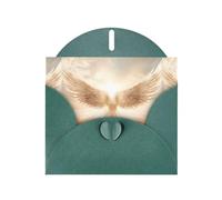 YYHWHJDE Carte de vœux avec motif ailes d'ange Vert foncé Parfait pour la Saint-Valentin, un anniversaire de mariage et des invitations de fête