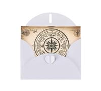 YYHWHJDE Carte de vœux blanche au design magique avec boussole nordique parfaite pour la Saint-Valentin, un anniversaire de mariage et des invitations de fête