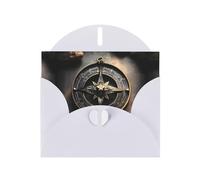 YYHWHJDE Carte de vœux blanche au design magique avec runes nordiques, boussole, parfaite pour la Saint-Valentin, un anniversaire de mariage et des invitations de fête