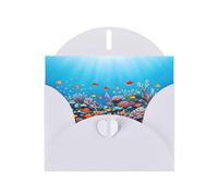 YYHWHJDE Carte de vœux blanche avec image de récif de corail, parfaite pour la Saint-Valentin, un anniversaire de mariage et des invitations de fête