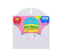 YYHWHJDE Carte de vœux blanche avec motif ballon pour Noël, anniversaire d'enfant, Saint-Valentin et invitation à une fête