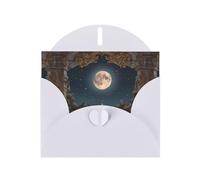 YYHWHJDE Carte de vœux blanche avec motif château étoilé pour Noël, anniversaire d'enfant, Saint-Valentin et invitation à une fête