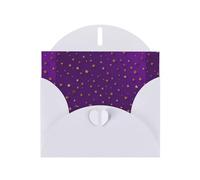 YYHWHJDE Carte de vœux blanche avec motif étoile violette parfaite pour la Saint-Valentin, un anniversaire de mariage et des invitations de fête