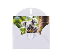 YYHWHJDE Carte de vœux blanche avec motif koala pour fête d'anniversaire festive