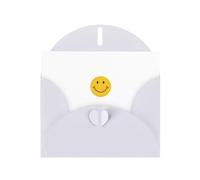 YYHWHJDE Carte de vœux blanche avec motif sourire ensoleillé pour Noël, anniversaire d'enfant, Saint-Valentin et invitation à une fête