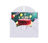 YYHWHJDE Carte de vœux blanche Happy Birthday avec de beaux imprimés pour Noël, un anniversaire d'enfant, la Saint-Valentin et une invitation à une fête
