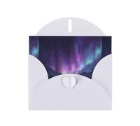 YYHWHJDE Carte de vœux blanche Motif aurore chutes de neige pour Noël, anniversaire d'enfant, Saint-Valentin et invitation à une fête