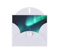 YYHWHJDE Carte de vœux blanche Motif aurore du ciel Idéal pour la Saint-Valentin, un anniversaire de mariage et des invitations de fête