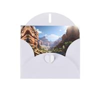 YYHWHJDE Carte de vœux blanche Motif Grand Canyon pour fête d'anniversaire