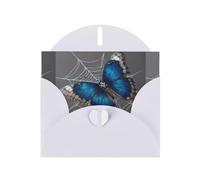 YYHWHJDE Carte de vœux blanche motif toile d'araignée papillon pour Noël, anniversaire d'enfant, Saint-Valentin et invitation à une fête