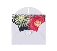 YYHWHJDE Carte de vœux blanche splendide feu d'artifice pour invitation à une fête d'anniversaire festive