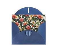 YYHWHJDE Carte de vœux bleue avec motif bouquet sucré parfaite pour la Saint-Valentin, un anniversaire de mariage et des invitations de fête