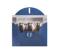 YYHWHJDE Carte de vœux bleue avec motif de flocage pour Noël, anniversaire d'enfant, Saint-Valentin et invitation à une fête