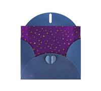 YYHWHJDE Carte de vœux bleue avec motif étoile violette parfaite pour la Saint-Valentin, un anniversaire de mariage et des invitations de fête