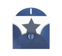 YYHWHJDE Carte de vœux bleue en denim gris motif étoiles pour fête d'anniversaire festive invitation