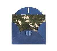YYHWHJDE Carte de vœux bleue motif camouflage militaire parfaite pour la Saint-Valentin, anniversaire de mariage et invitations de fête