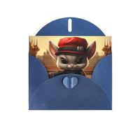 YYHWHJDE Carte de vœux bleue Motif lapin avec pistolet Idéal pour la Saint-Valentin, un anniversaire de mariage et des invitations de fête