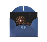 YYHWHJDE Carte de vœux bleue motif pissenlit étoilé pour Noël, anniversaire d'enfant, Saint-Valentin et invitation à une fête