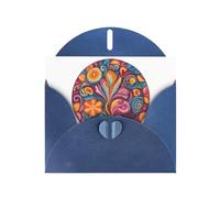 YYHWHJDE Carte de vœux bleue Motif saule Idéal pour la Saint-Valentin, un anniversaire de mariage et des invitations de fête
