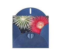 YYHWHJDE Carte de vœux bleue splendide feu d'artifice pour invitation à une fête d'anniversaire festive