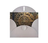 YYHWHJDE Carte de vœux grise avec calendrier maya motif fin du monde pour Noël, anniversaire d'enfant, Saint-Valentin et invitation à une fête