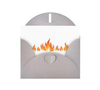 YYHWHJDE Carte de vœux grise avec image de feu brûlant Parfait pour la Saint-Valentin, un anniversaire de mariage et des invitations de fête