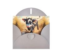 YYHWHJDE Carte de vœux grise avec inscription « A little cow stepping on the quagmire » pour fête d'anniversaire festive