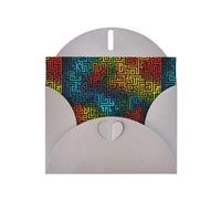 YYHWHJDE Carte de vœux grise avec lignes de labyrinthe, parfaite pour la Saint-Valentin, un anniversaire de mariage et des invitations de fête