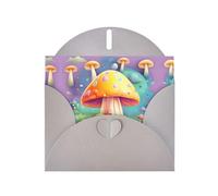 YYHWHJDE Carte de vœux grise avec motif champignon de rêve pour Noël, anniversaire d'enfant, Saint-Valentin et invitation à une fête