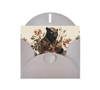 YYHWHJDE Carte de vœux grise avec motif de panthères, parfaite pour la Saint-Valentin, un anniversaire de mariage et des invitations de fête