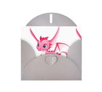 YYHWHJDE Carte de vœux grise avec motif de petit dragon pour Noël, anniversaire d'enfant, Saint-Valentin et invitation à une fête