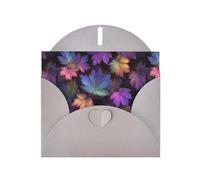 YYHWHJDE Carte de vœux grise avec motif feuille d'érable Aurore parfaite pour la Saint-Valentin, un anniversaire de mariage et des invitations de fête