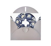 YYHWHJDE Carte de vœux grise avec perles de condensation vortex Idéal pour la Saint-Valentin, un anniversaire de mariage et des invitations de fête