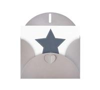 YYHWHJDE Carte de vœux grise en denim gris motif étoiles pour fête d'anniversaire festive invitation
