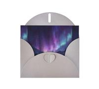 YYHWHJDE Carte de vœux grise Motif Aurore Chutes de neige pour Noël, anniversaire d'enfant, Saint-Valentin et invitation à une fête