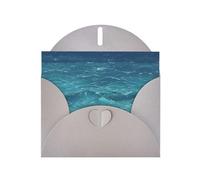 YYHWHJDE Carte de vœux grise Motif mer bleu foncé pour Noël, anniversaire d'enfant, Saint-Valentin et invitation à une fête