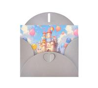 YYHWHJDE Carte de vœux grise Motif petits animaux dans le château pour fête d'anniversaire festive Invitation