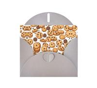 YYHWHJDE Carte de vœux grise pour biscuits, nourriture, pépites de chocolat, biscuits, pour fête d'anniversaire festive, invitation